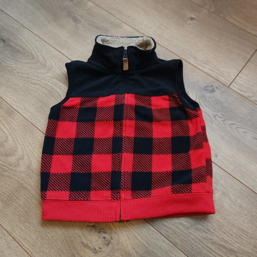 24m Carter's Boys Fleece Plaid Vest